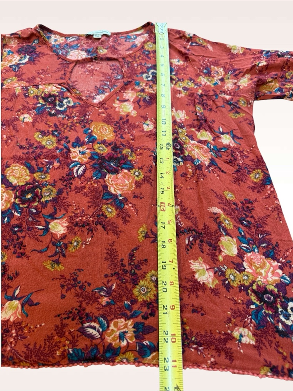 American Eagle Outfitters Floral Multicolor Boho Peasant Blouse Women’s Medium - Picture 8 of 12